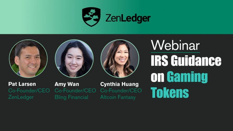 Crypto Gaming Tokens and Their Tax Implications Webinar